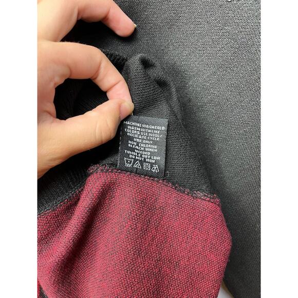 Cardinali New York Sweater Men’s XXL Red Argyle 1/4 Zip Mock Neck NEW - Picture 8 of 8